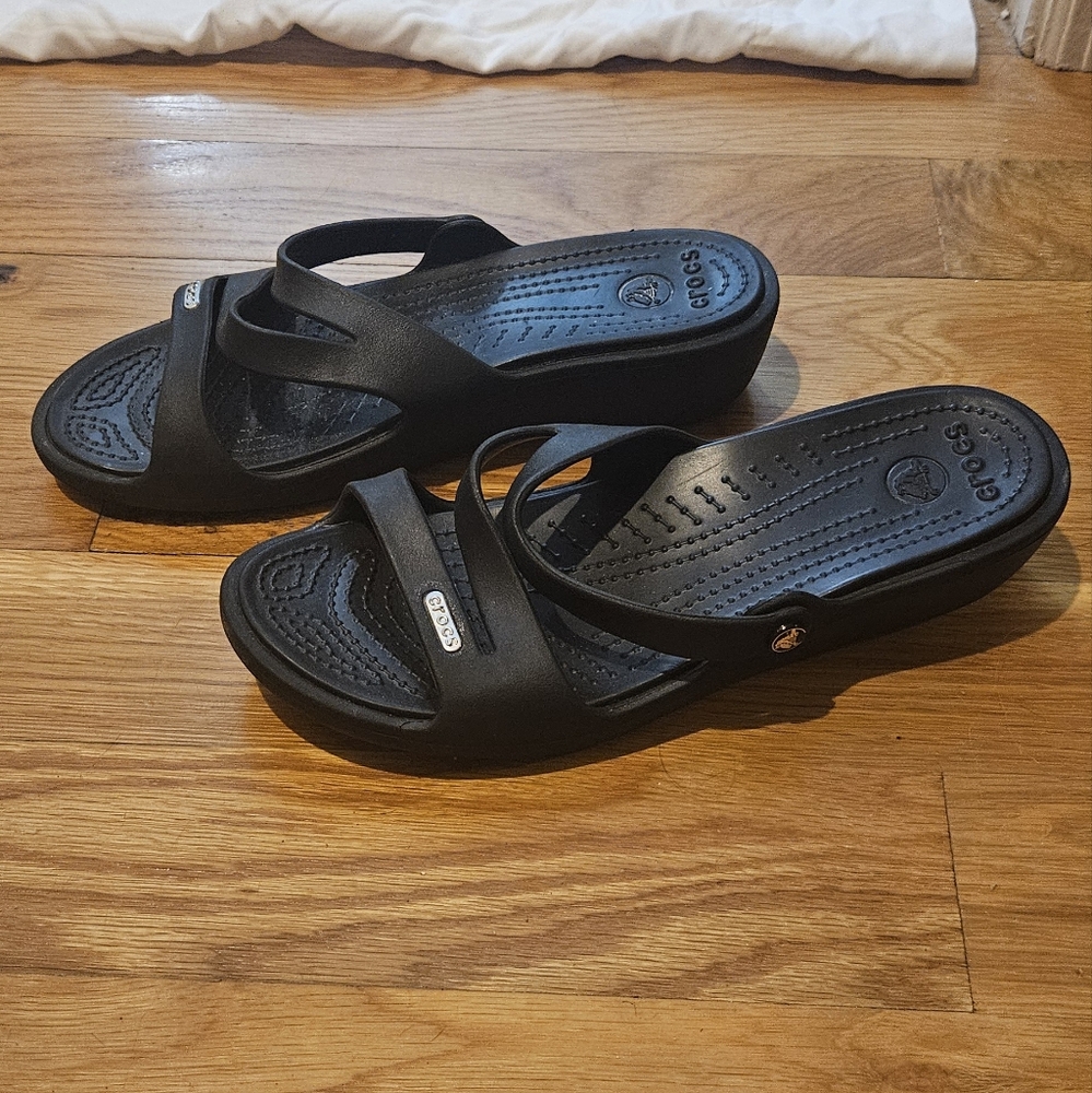 Crocs Getaway Strappy sandals, Women's Black Size W8